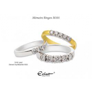Eclat memoire ring geel met 1x0,07 crt vs/si - 3152006