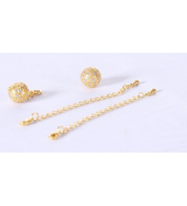 Onedel goudkleur magneet sluiting met verleng ketting (geen garantie op plaiting) - 3192616