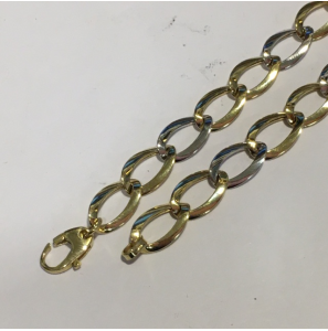 Goud collier gourmet bicolour 8 mm 45 cm - 3192625
