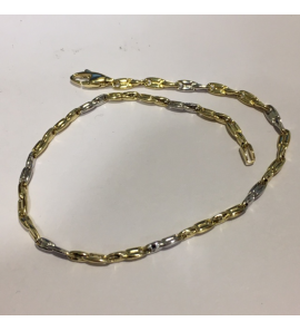 Goud armband bi-colour 2.1 mm 22 cm - 3192635