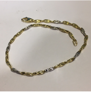 Goud armband bi-colour 2.1 mm 22 cm - 3192635
