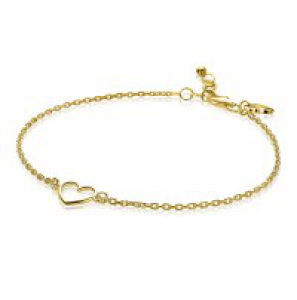 ZINZI zilv. armband gg met open hartje 18,5/20,5 cm - 3190881