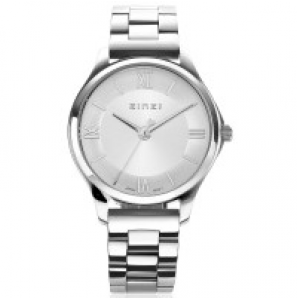 ZINZI Classy Mini 30 mm, zilver wijzerplaat, kast en band - 3192757