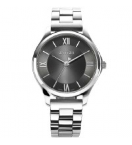 ZINZI Classy Mini 30 mm, grijze wijzerplaat, zilver kast/band - 3192759