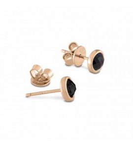 MY iMenso earstud "anniversary" faceted CZ black (925/rose1M-plated) - 3192738