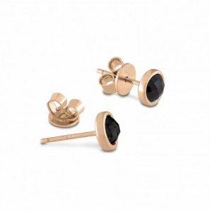 MY iMenso earstud "anniversary" faceted CZ black (925/rose1M-plated) - 3192738