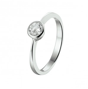 Zilver tiener ring met zirconia mt. 14 - 3152070