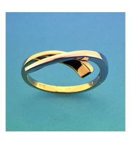 Goud bicolour dames ring mt. 18 - 3191619