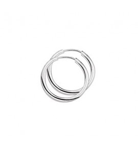 Wit goud buis-creolen 1.8 x20 mm - 3191624