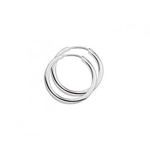 Wit goud buis-creolen 1.8 x20 mm - 3191624
