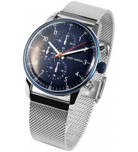 Just heren chrono staal mess band 3 Atm. - 3191531