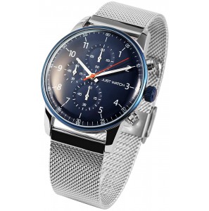 Just heren chrono staal mess band 3 Atm. - 3191531