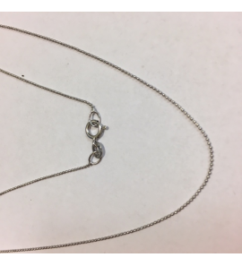 Wit goud collier bolletjes 0.8 mm 42 cm - 3191571