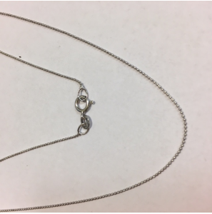 Wit goud collier bolletjes 0.8 mm 42 cm - 3191571