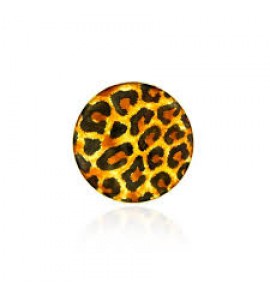 MY iMenso "Tiger Print"enamel 24mm insignia (925/rhod-plated) - 3193183