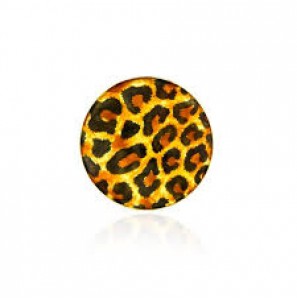 MY iMenso "Tiger Print"enamel 24mm insignia (925/rhod-plated) - 3193183