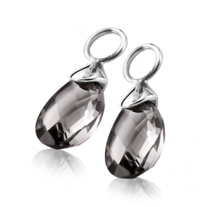ZINZI zlv. creoolhangers druppel zwart - 3152170