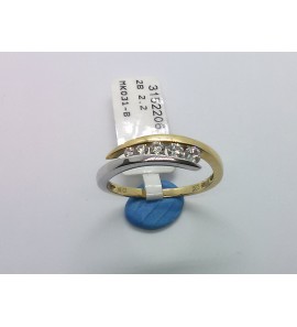 Merci bicolor gouden ring met zirconia mt 17½ - 3152206