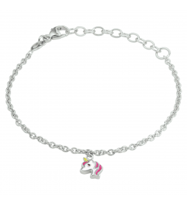 Zilveren kinderarmband RH met gekleurde eenhoorn 13-16 cm - 3192795