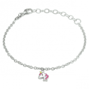 Zilveren kinderarmband RH met gekleurde eenhoorn 13-16 cm - 3192795