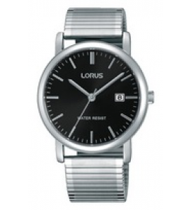 Lorus heren horloge staal rekband zwart - 3152403