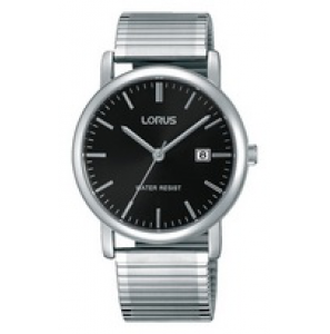 Lorus heren horloge staal rekband zwart - 3152403