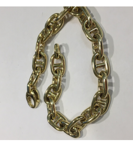 Goud armband hermes-schakel 8 mm 21 cm - 3193221