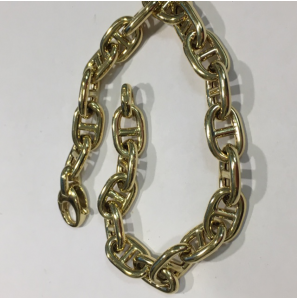 Goud armband hermes-schakel 8 mm 21 cm - 3193221