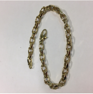 Goud armband anker geslepen ovaal 19.5 cm - 3193223