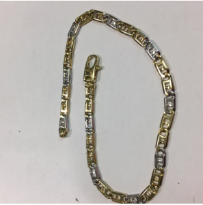 Goud armband bicolour valkenoog 21 cm - 3193226
