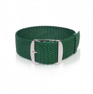 Perlon band groen sluiting wit 18 mm - 3193244