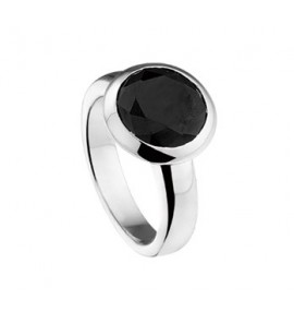 Zilver RH dames ring met zirkonia zwert mt. 16.5 - 3193350