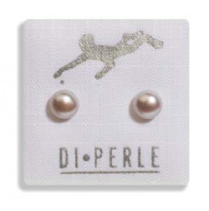 Di-Perle oorknop met zoetwater parel licht-grijs 5-6 mm - 3193266