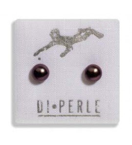 Di-Pelrle oorknop met zoetwaterparel donker grijs 5-6 mm - 3193267
