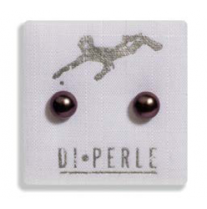 Di-Pelrle oorknop met zoetwaterparel donker grijs 5-6 mm - 3193267