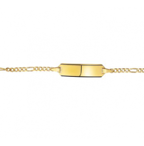 9k graveerarmband figaro 5,0 mm 9-11 cm - 3193360