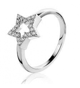 Zinzi zlv. ring ster zirconia opengewerkt maat 58 - 3152466
