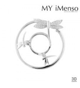 MY iMenso 3d dragon flies fusion insignia with cz - 3152480