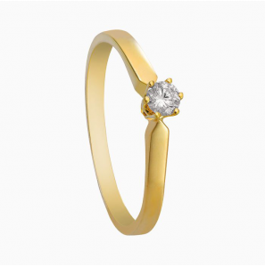 Eclat geelgouden ring solitair met 0.03 crt VS/SI - 3160187