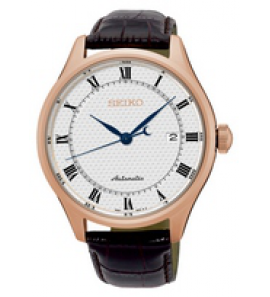 Seiko heren automaat rosé lr/wit 100m - 3160206