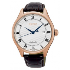 Seiko heren automaat rosé lr/wit 100m - 3160206