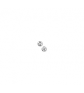 Zilveren oorknop RH met zirconia 3 mm rond - 3160294