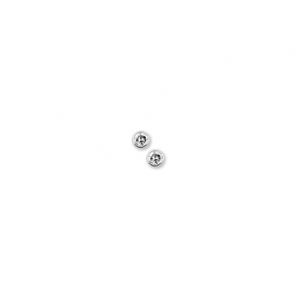 Zilveren oorknop RH met zirconia 3 mm rond - 3160294