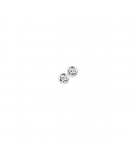 Zilveren oorknop RH met zirkonia 2,5 mm rond - 3160299