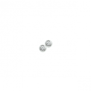Zilveren oorknop RH met zirkonia 2,5 mm rond - 3160299
