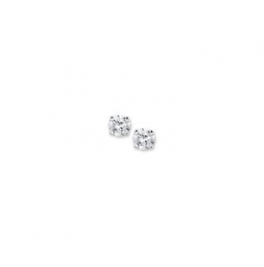 Zilveren oorknop RH met zirconia 5 mm. - 3160290