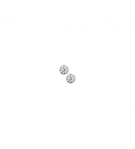 Zilveren oorknop RH met zirconia 3,5 mm rond. - 3160295