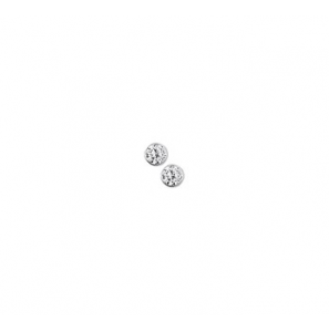 Zilveren oorknop RH met zirconia 3,5 mm rond. - 3160295