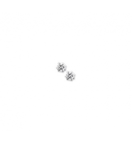 Zilveren oorknop RH met zirconia 4,5 mm rond. - 3160298