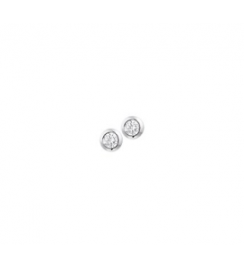 Zilveren oorknop RH met zirconia 4 mm rond - 3160301